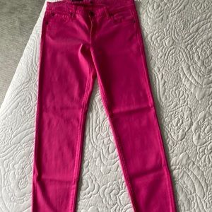 Hot pink Kut from the Kloth Diana skinny jeans